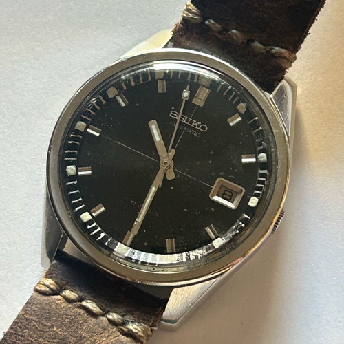 Seiko vintage automatic wristwatch used, 1975, 38mm case
