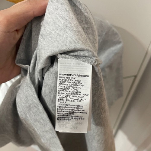 Calvin Klein grey T-shirt with silver logo new with tags size M