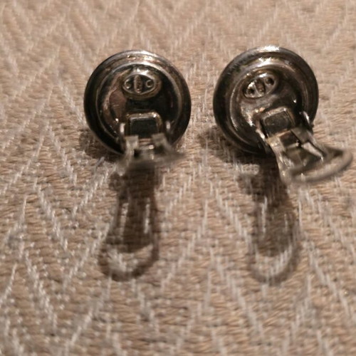 Silver earrings with clip like new, 925 hallmark