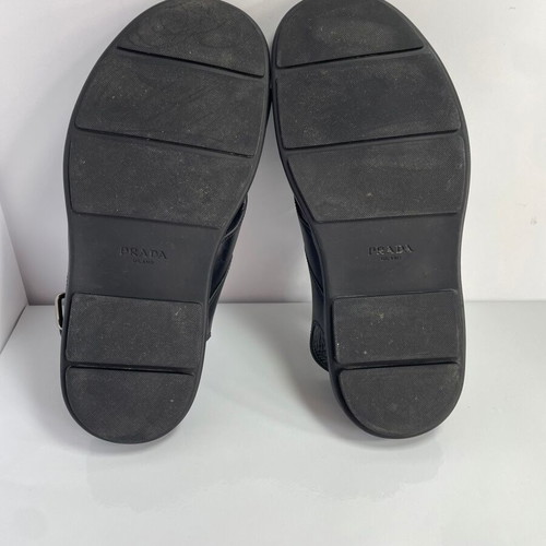 Prada men leather sandals like new, black, size 41