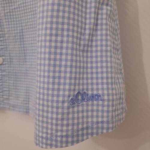 s.Oliver women's blue checked shirt used, size 40 (M/L)