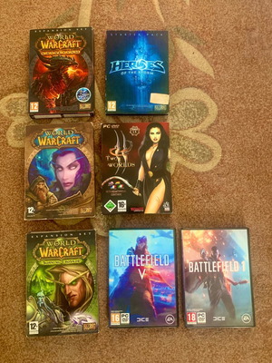 PC games used World of Warcraft, Battlefield 1-V, Two Worlds, Heroes