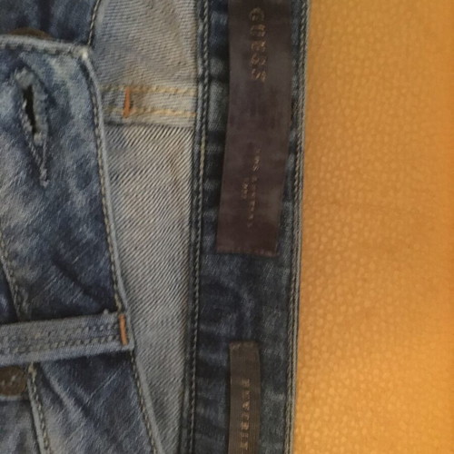 Guess jeans with rips, like new, size 27 blue
