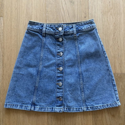 Denim skirt H&M like new, size XXS, blue, 39cm length