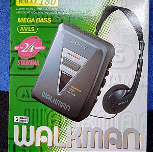 Sony walkman WM - EX 180 κασετόφωνο , καινούργιο στο κουτί του χωρίς ακουστικά , μοντέλο του 1993 .