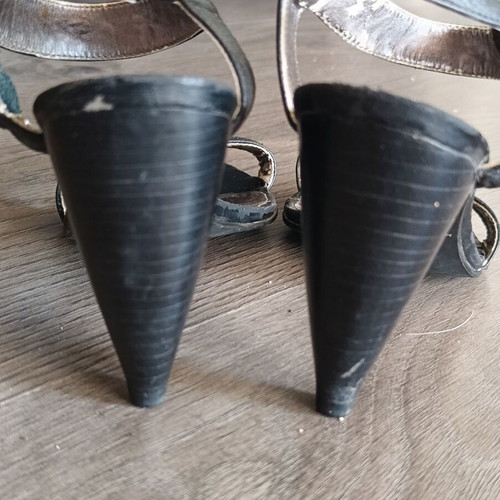 Dune London black leather sandals size 39 like new