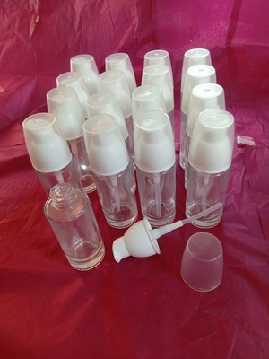 Glass dispenser bottles 50ml pack of 17 new