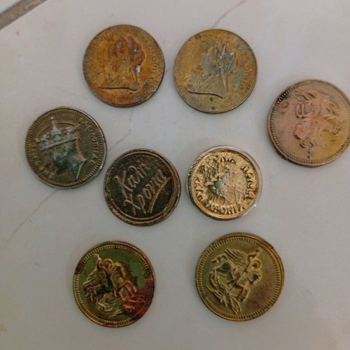Vasilopita coins (8 together)