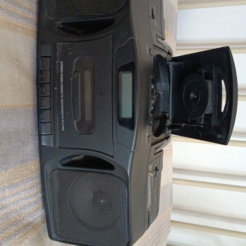 Radio cassette player CD used with battery operation and CD door issue