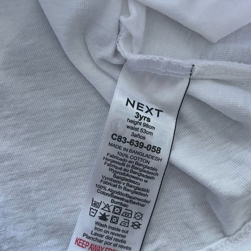 Next kids t-shirt new white 98 cm for 3 years old