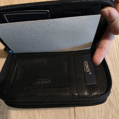 Conti wallet new, black, with multiple compartments