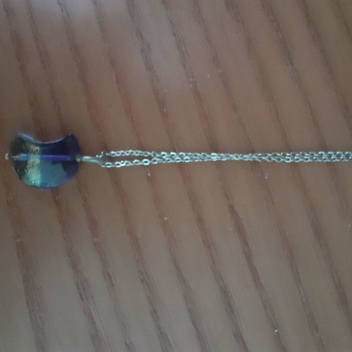 Necklace medium size with decorative murano moon crystal new