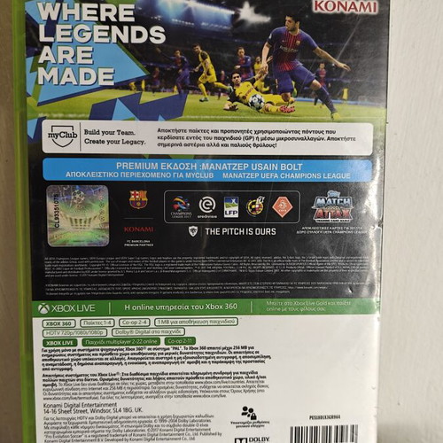 Pro Evolution Soccer PES 2018 Xbox 360 game