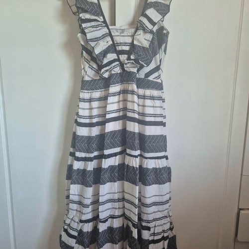 A.L.E. maxi dress beige-black cotton size L like new