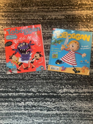 Toboggan French children's magazines used, pack of 2