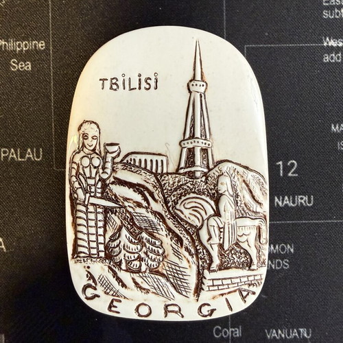 Tbilisi Georgia souvenir magnet handmade ceramic, new