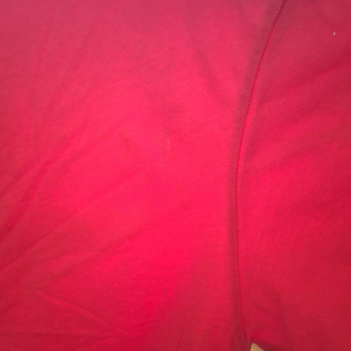 H&M oversized T-shirt used, red with ruffles