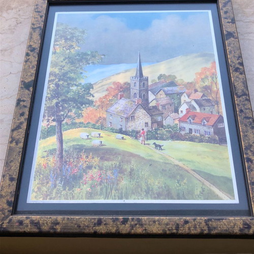Framed picture used, 27x33 cm