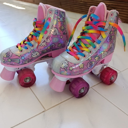 Byox Quad Rollers adjustable size 31-34 like new, kids