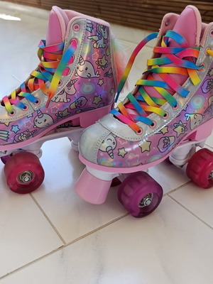Byox Quad Rollers adjustable size 31-34 like new, kids