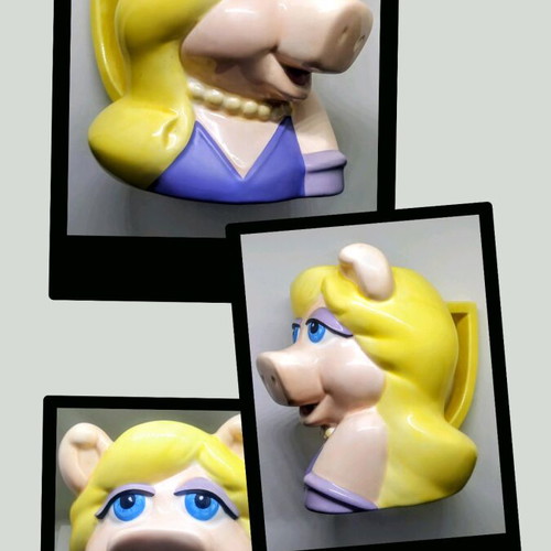 Vintage large ceramic Miss Piggy mug from Muppets Disney new