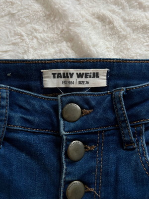 Σορτς ψηλομέσο κολλητό με κουμπιά μπλε, σαν καινούργιο