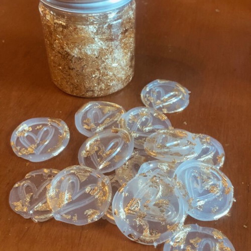 Wax seals new, pack of 50, handmade with gold leaf