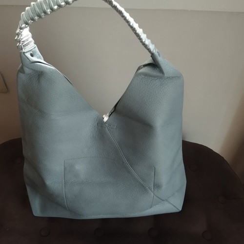 Large shoulder bag like new, turquoise and silver