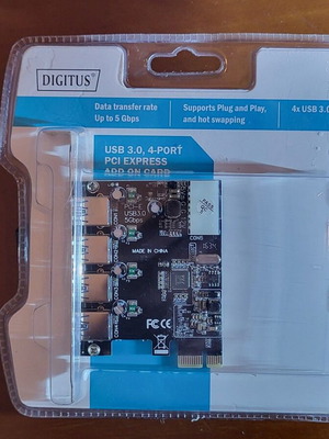 Digitus PCIe Card DS-30221 Rev2.0 with 4 USB 3.0 Ports new sealed