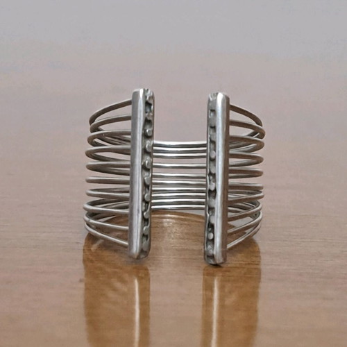 Silver 925 Ring Minimal Industrial Design like new