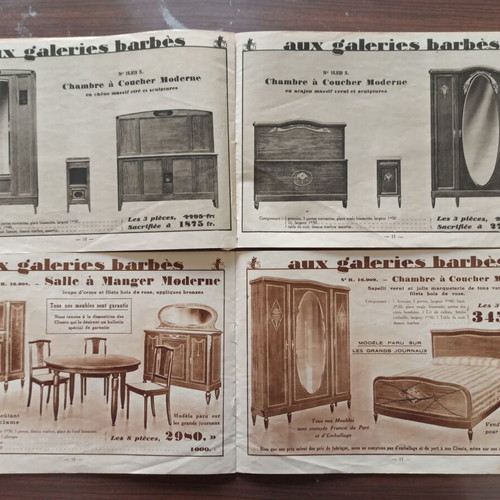 Collectible Karl Zeiss Jena and Galeries Barbés brochures like new, set of 3