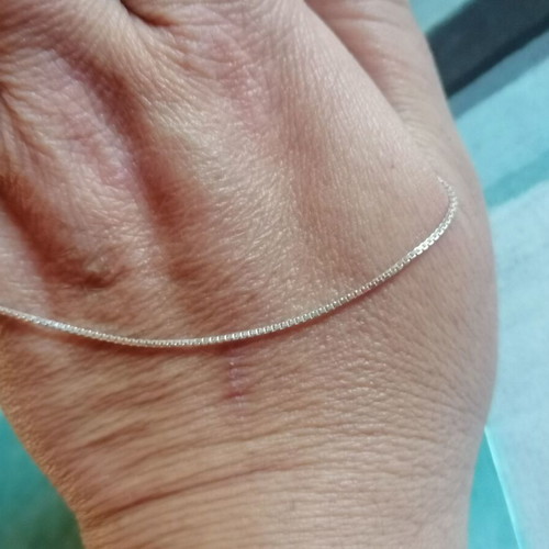 Silver 925 Venetian chain necklace 45 cm new