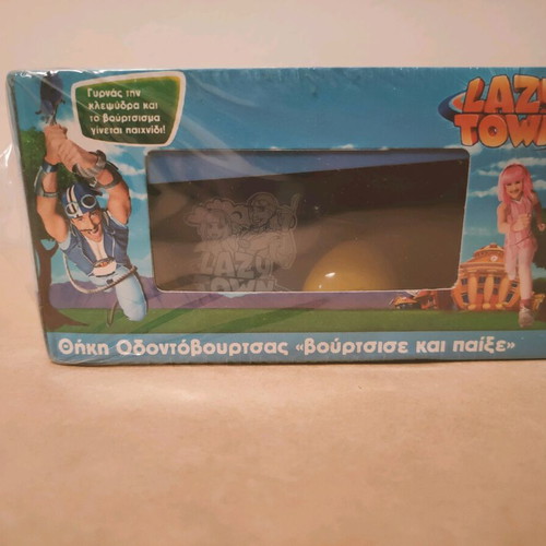 Lazy Town toothbrush holder new with hourglass