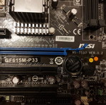 MSI GF615M-P33 MS-7597 Ver.1.2 motherboard like new with AMD Athlon II X2 250 CPU