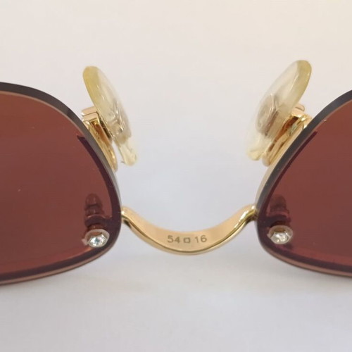 Chanel 2065-B Sunglasses Like New Brown Gold Made in Italy