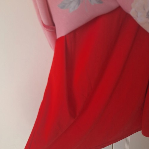 Maxi floral dress Tally Weijl with asymmetric hem size M like new, red