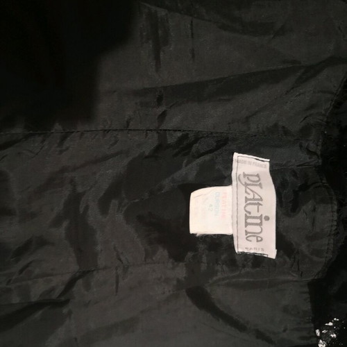 Vintage Platine Paris corset top black velvet and lace, like new, size 42