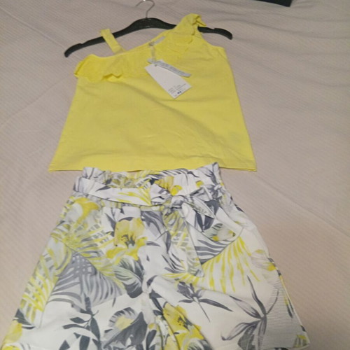 Ebita summer set for girls size 12, new, colorful yellow