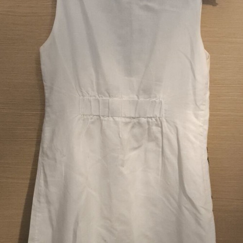 Linen summer dress Sweet Miss like new, white and gray, size S