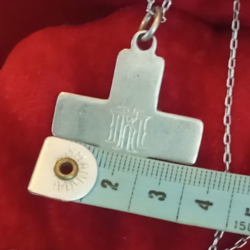 Kessaris 925 cross necklace with monogram