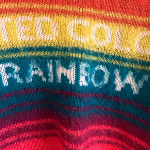 Benetton sweater like new, colorful, cozy