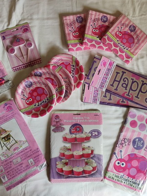 Декоративен комплект за първи рожден ден за момиче нов