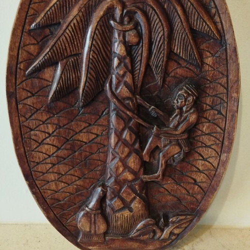 Wooden wall decoration vintage 1960s like new