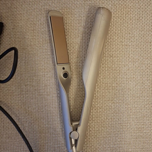 Ceramic Hair Straightener Gold Champagne used with flat iron plates