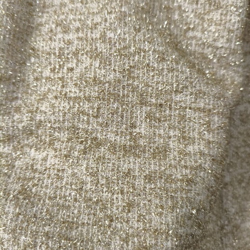Handmade Gold Mini Tweed Lurex Shift Dress Size S/M new