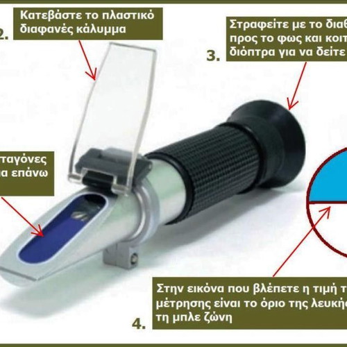 Refractometer new with calibration water and full kit