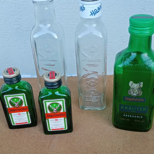 Set of 5 small bottles used