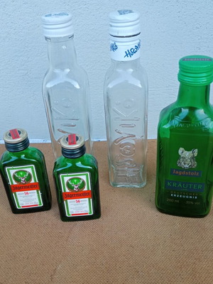 Set of 5 small bottles used
