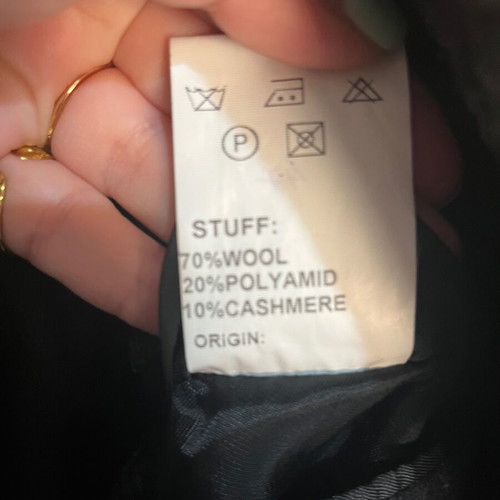Bitsiani wool coat anthracite used, wool with viscose