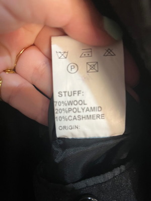 Bitsiani wool coat anthracite used, wool with viscose